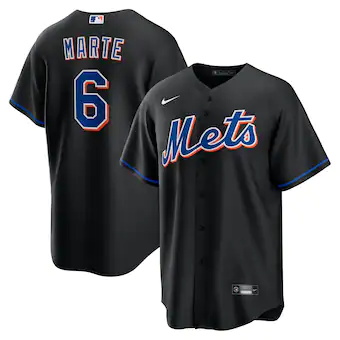 mens nike starling marte black new york mets alternate repl